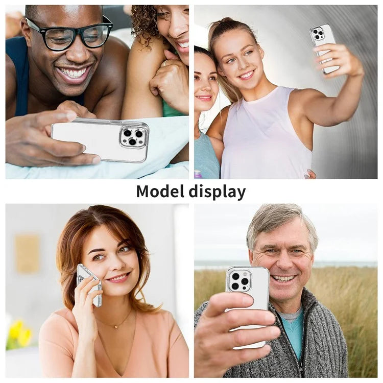 For iPhone 16 Pro Case Clear PC + TPU Shockproof Protective Phone Cover