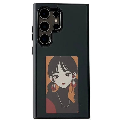 For Samsung Galaxy S24 Ultra E Ink Phone Case 4-Color Display NFC DIY Pattern Phone Cover