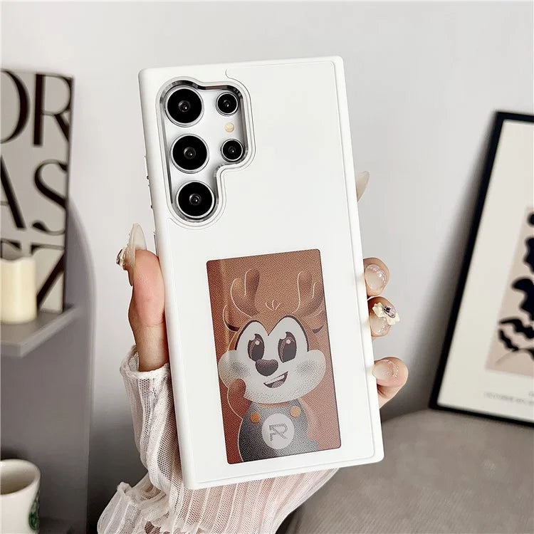 For Samsung Galaxy S24 Ultra E Ink Phone Case 4-Color Display NFC DIY Pattern Phone Cover
