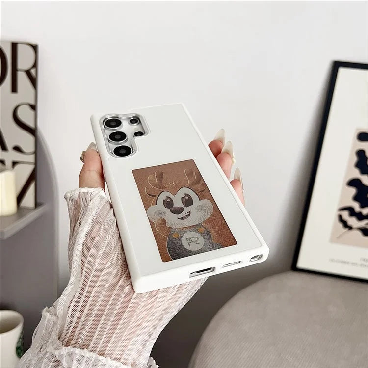 For Samsung Galaxy S24 Ultra E Ink Phone Case 4-Color Display NFC DIY Pattern Phone Cover