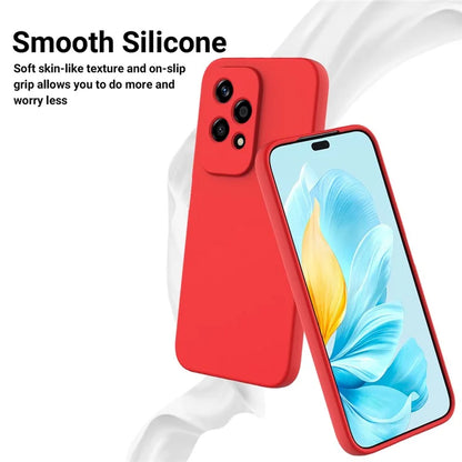 For Honor 200 Lite Case with Strap Liquid Silicone Phone Cover Camera Protection