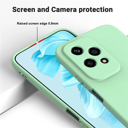 For Honor 200 Lite Case with Strap Liquid Silicone Phone Cover Camera Protection