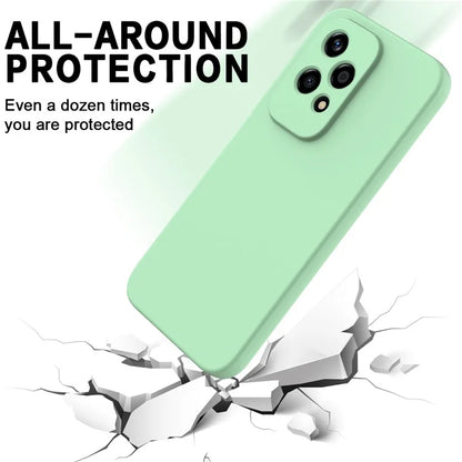 For Honor 200 Lite Case with Strap Liquid Silicone Phone Cover Camera Protection