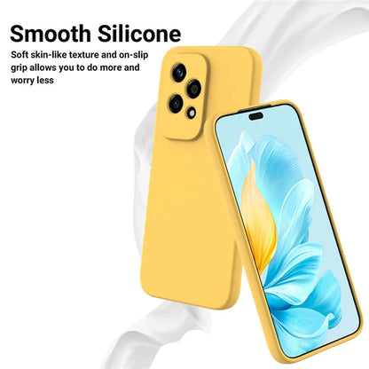 For Honor 200 Lite Case with Strap Liquid Silicone Phone Cover Camera Protection