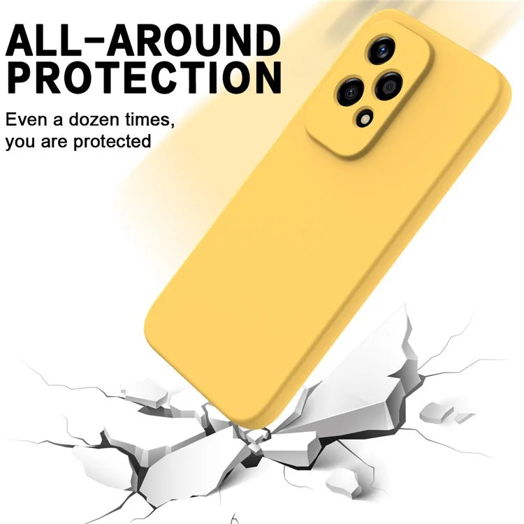 For Honor 200 Lite Case with Strap Liquid Silicone Phone Cover Camera Protection