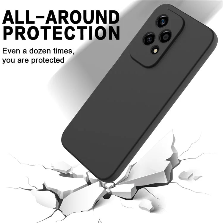 For Honor 200 Lite Case with Strap Liquid Silicone Phone Cover Camera Protection