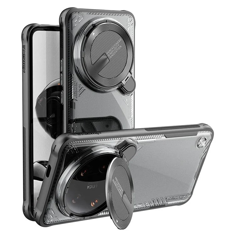 NILLKIN Lceblade Prop for Xiaomi 14 Ultra Case PC+TPU Phone Shell with Lens Cover Kickstand