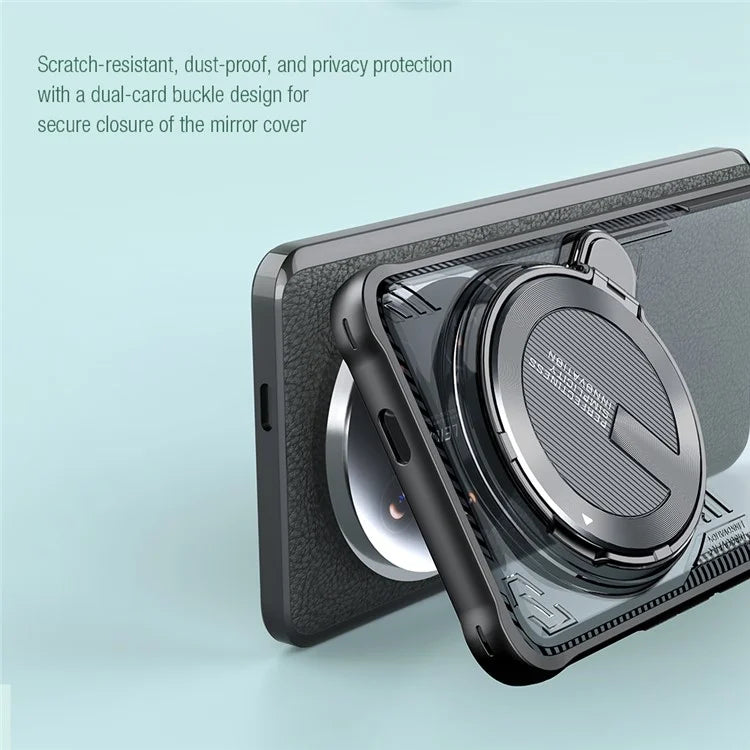 NILLKIN Lceblade Prop for Xiaomi 14 Ultra Case PC+TPU Phone Shell with Lens Cover Kickstand