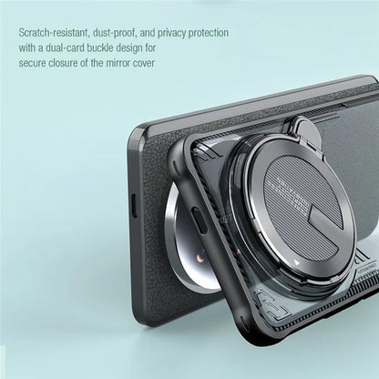 NILLKIN Lceblade Prop for Xiaomi 14 Ultra Case PC+TPU Phone Shell with Lens Cover Kickstand