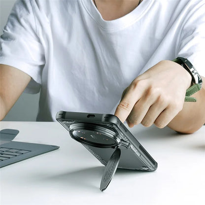 NILLKIN Lceblade Prop for Xiaomi 14 Ultra Case PC+TPU Phone Shell with Lens Cover Kickstand