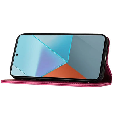 For Xiaomi Redmi Note 13 Pro 5G / Poco X6 5G Case Butterfly Cat Imprinted Leather Flip Phone Cover