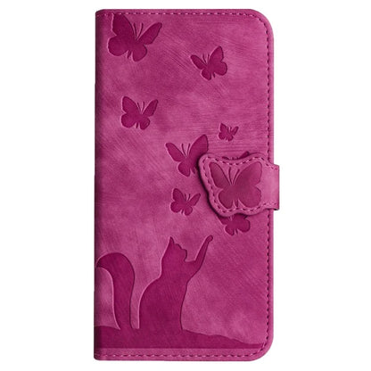 For Xiaomi Redmi Note 13 Pro 5G / Poco X6 5G Case Butterfly Cat Imprinted Leather Flip Phone Cover