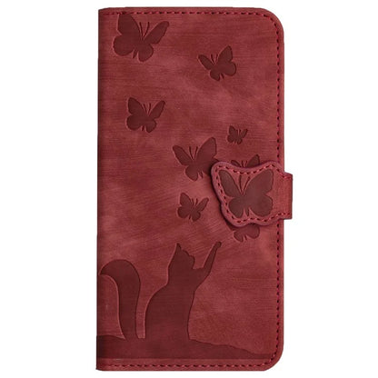 For Xiaomi Redmi Note 13 Pro 5G / Poco X6 5G Case Butterfly Cat Imprinted Leather Flip Phone Cover