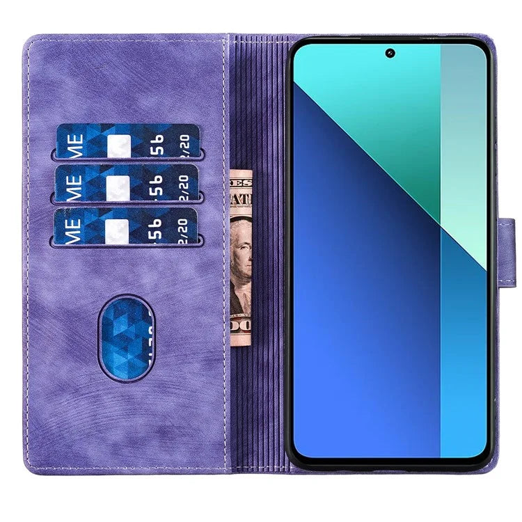 For Xiaomi Redmi Note 13 Pro 5G / Poco X6 5G Case Cat Love Heart Imprinted Flip Leather Phone Cover