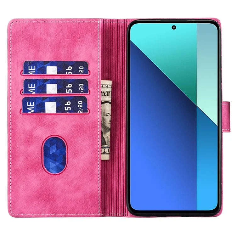 For Xiaomi Redmi Note 13 Pro 5G / Poco X6 5G Case Cat Love Heart Imprinted Flip Leather Phone Cover