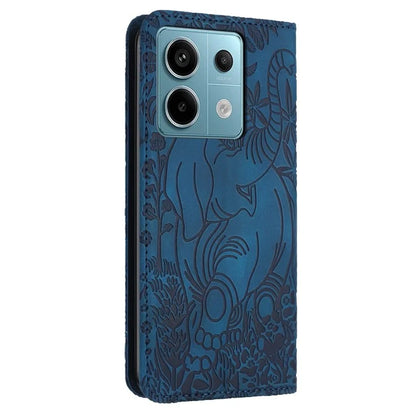 For Xiaomi Redmi Note 13 Pro 5G / Poco X6 5G Case Elephant Pattern Leather Phone Cover