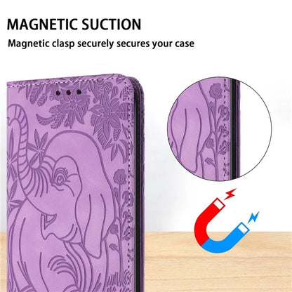 For Xiaomi Redmi Note 13 Pro 5G / Poco X6 5G Case Elephant Pattern Leather Phone Cover