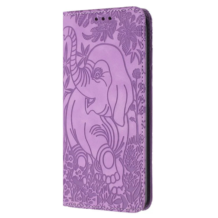 For Xiaomi Redmi Note 13 Pro 5G / Poco X6 5G Case Elephant Pattern Leather Phone Cover