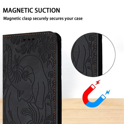 For Xiaomi Redmi Note 13 Pro 5G / Poco X6 5G Case Elephant Pattern Leather Phone Cover