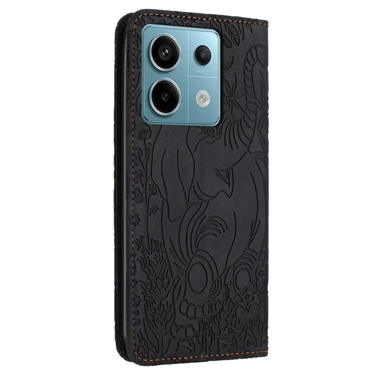 For Xiaomi Redmi Note 13 Pro 5G / Poco X6 5G Case Elephant Pattern Leather Phone Cover