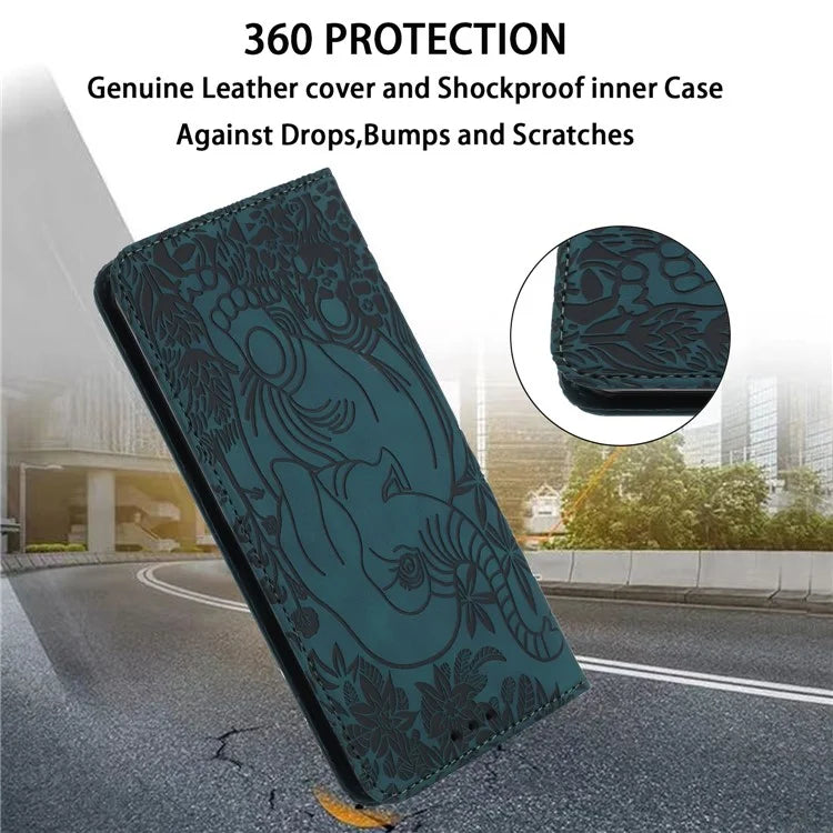 For Xiaomi Redmi Note 13 Pro 5G / Poco X6 5G Case Elephant Pattern Leather Phone Cover