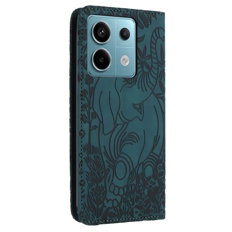 For Xiaomi Redmi Note 13 Pro 5G / Poco X6 5G Case Elephant Pattern Leather Phone Cover