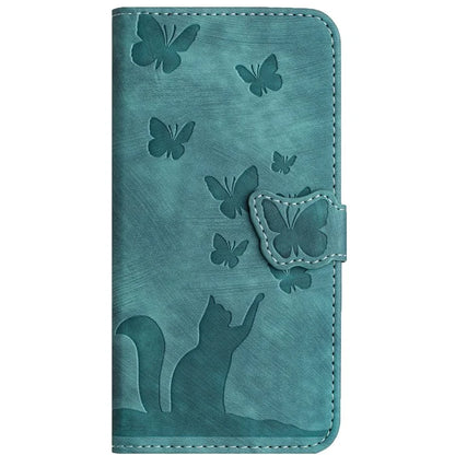 For Xiaomi Redmi Note 13 Pro 4G / Poco M6 Pro 4G Wallet Phone Case Butterfly Cat Imprint Leather Cover