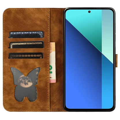 For Xiaomi Redmi Note 13 Pro 4G / Poco M6 Pro 4G Wallet Phone Case Butterfly Cat Imprint Leather Cover