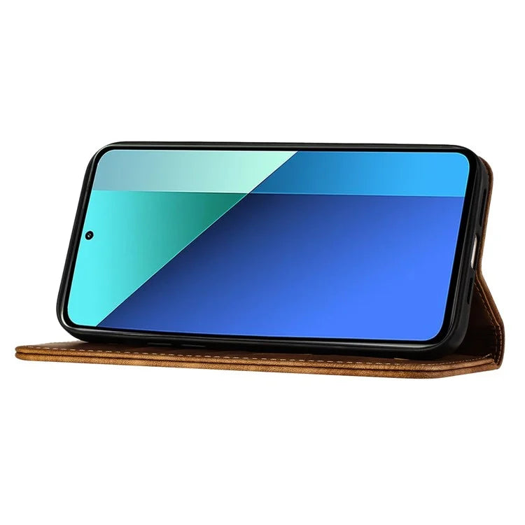 For Xiaomi Redmi Note 13 Pro 4G / Poco M6 Pro 4G Wallet Phone Case Butterfly Cat Imprint Leather Cover