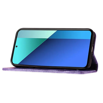 For Xiaomi Redmi Note 13 Pro 4G / Poco M6 Pro 4G Wallet Phone Case Butterfly Cat Imprint Leather Cover