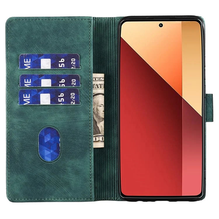 For Xiaomi Redmi Note 13 Pro 4G / Poco M6 Pro 4G Case Leather Imprinted Heart Cat Phone Cover