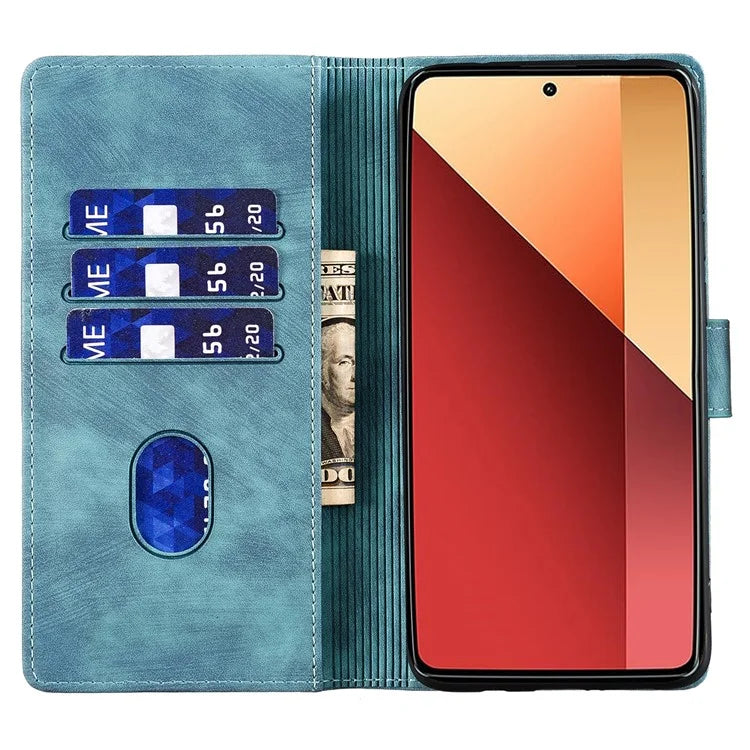 For Xiaomi Redmi Note 13 Pro 4G / Poco M6 Pro 4G Case Leather Imprinted Heart Cat Phone Cover