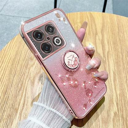 KADEM For OnePlus 10 Pro 5G Case Gradient Bling TPU Phone Cover with Ring Holder