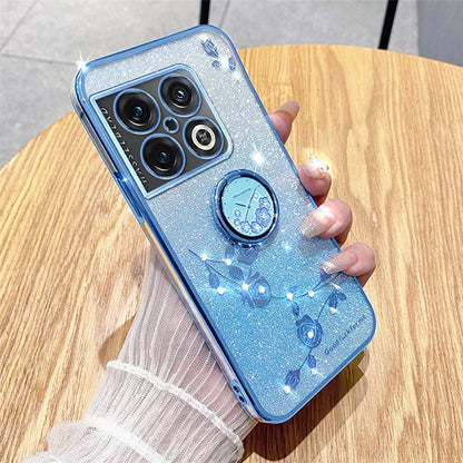 KADEM For OnePlus 10 Pro 5G Case Gradient Bling TPU Phone Cover with Ring Holder