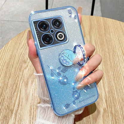 KADEM For OnePlus 10 Pro 5G Case Gradient Bling TPU Phone Cover with Ring Holder