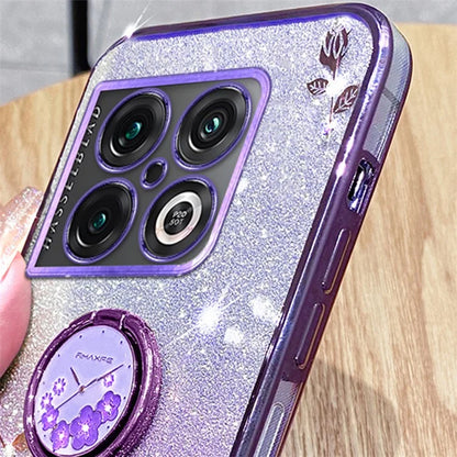 KADEM For OnePlus 10 Pro 5G Case Gradient Bling TPU Phone Cover with Ring Holder
