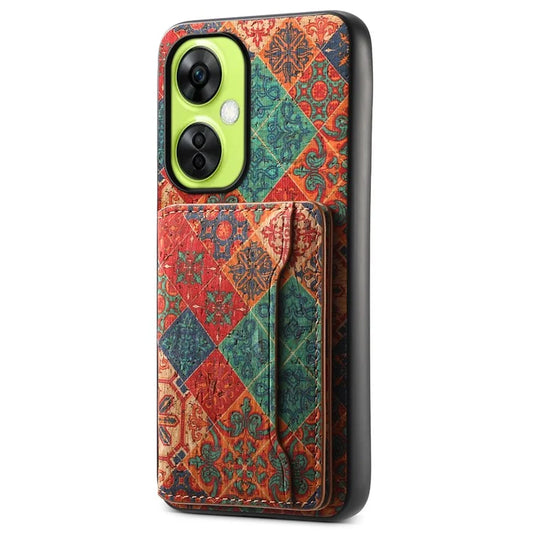 For OnePlus Nord CE 3 Lite 5G / N30 5G Kickstand Case Card Slot PU+TPU+PC Phone Shell