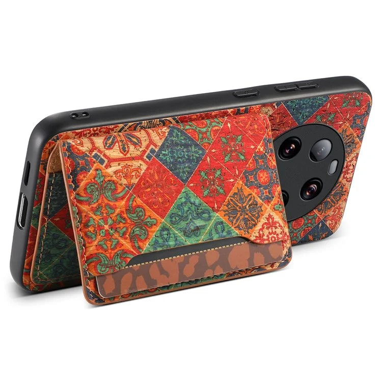 For Xiaomi 13 Ultra Case Card Holder Kickstand Leather Back Cover Flower Pattern