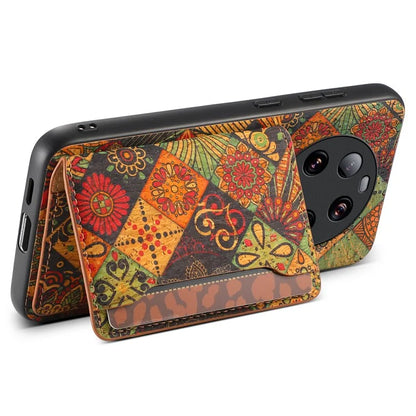 For Xiaomi 13 Ultra Case Card Holder Kickstand Leather Back Cover Flower Pattern
