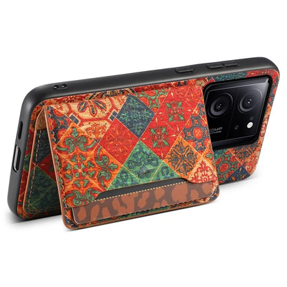 For Xiaomi 13T / 13T Pro / Redmi K60 Ultra Case Floral Pattern Card Slot Kickstand PU+TPU+PC Phone Cover