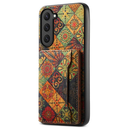 For Samsung Galaxy S23 Kickstand Case Pattern Print Card Slot PU+TPU+PC Phone Cover
