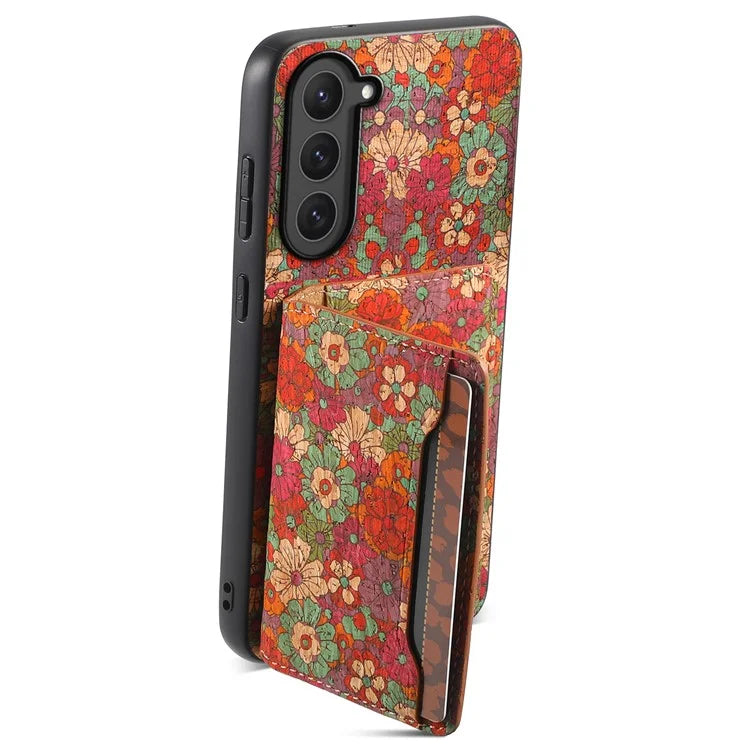 For Samsung Galaxy S23 Kickstand Case Pattern Print Card Slot PU+TPU+PC Phone Cover