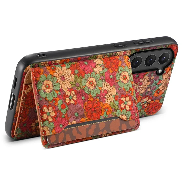 For Samsung Galaxy S23 Kickstand Case Pattern Print Card Slot PU+TPU+PC Phone Cover
