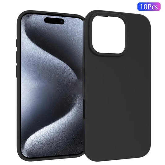 10Pcs  /  Pack for iPhone 16 Pro Case Matte TPU Shockproof Phone Back Cover