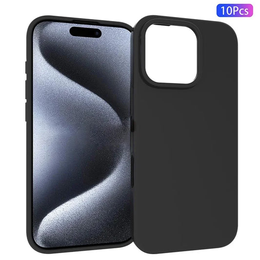 10Pcs  /  Pack for iPhone 16 Pro Max Case Matte TPU Shockproof Phone Back Cover