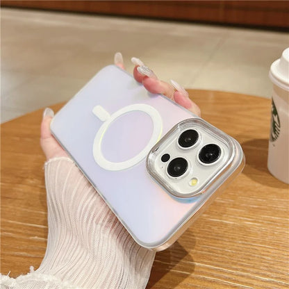 For iPhone 14 Pro Max Magnetic Case Shockproof TPU+PC Phone Cover