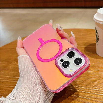 For iPhone 14 Pro Max Magnetic Case Shockproof TPU+PC Phone Cover