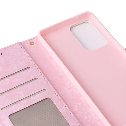 For Samsung Galaxy A52 4G / 5G / A52s 5G Case Floral PU Leather Phone Cover with RFID Blocking