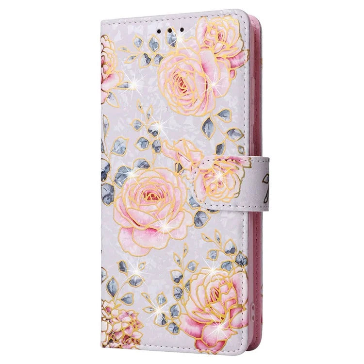 For Samsung Galaxy A52 4G / 5G / A52s 5G Case Floral PU Leather Phone Cover with RFID Blocking