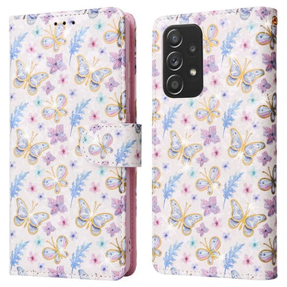 For Samsung Galaxy A52 4G / 5G / A52s 5G Case Floral PU Leather Phone Cover with RFID Blocking